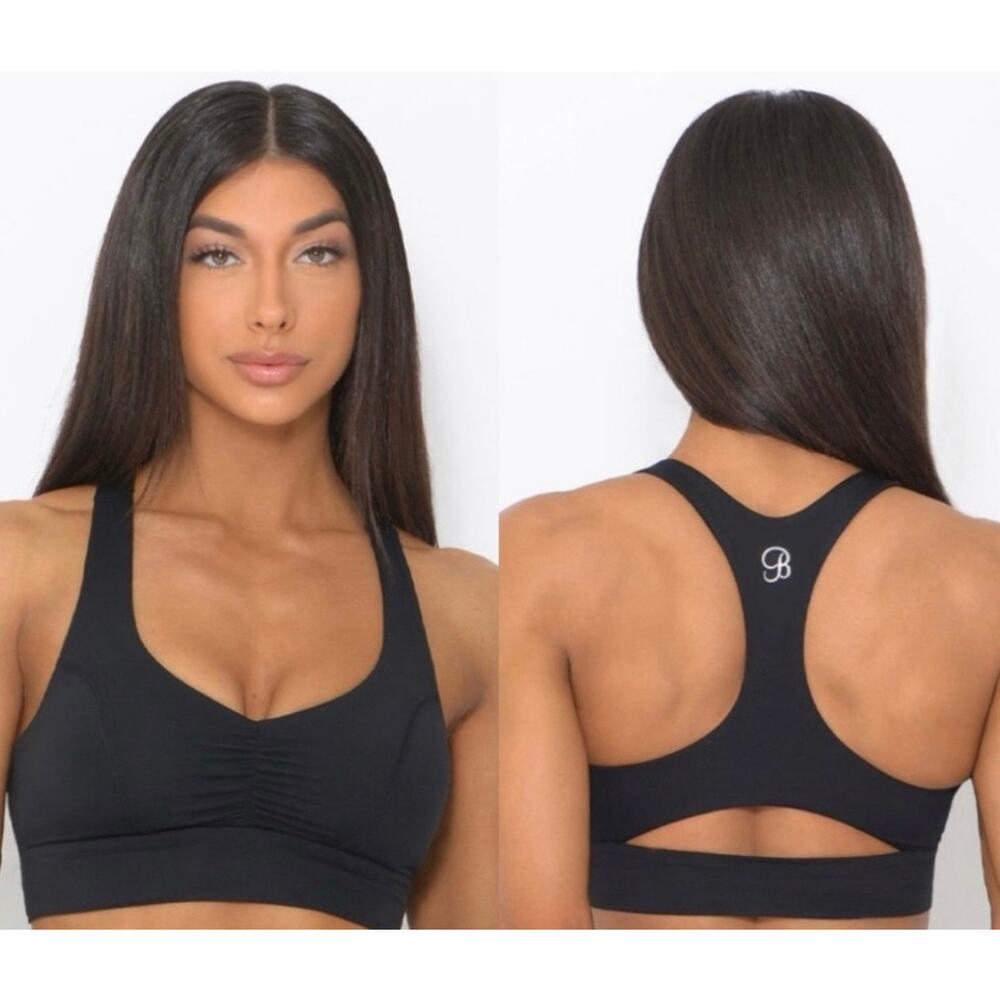 Bombshell Sportswear Black Racerback Sports Bra